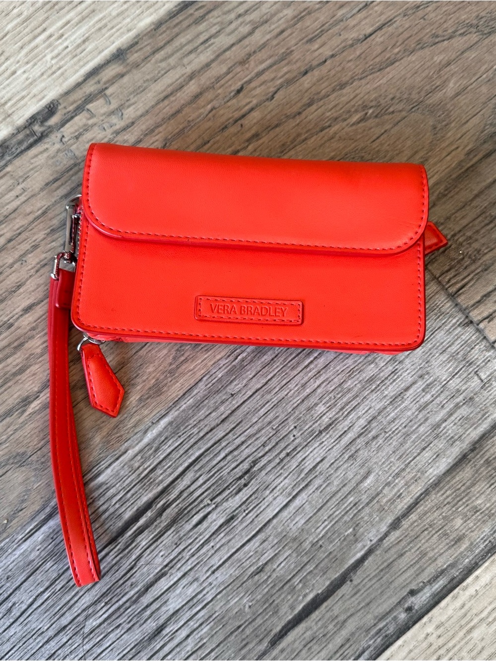 Vera Bradley Coral Red Wristlet Wallet